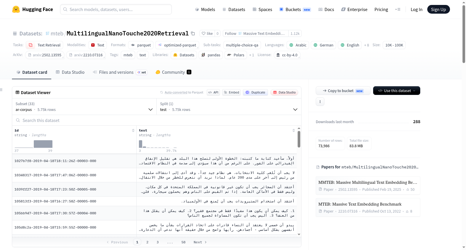mteb/MultilingualNanoTouche2020Retrieval 数据集图片