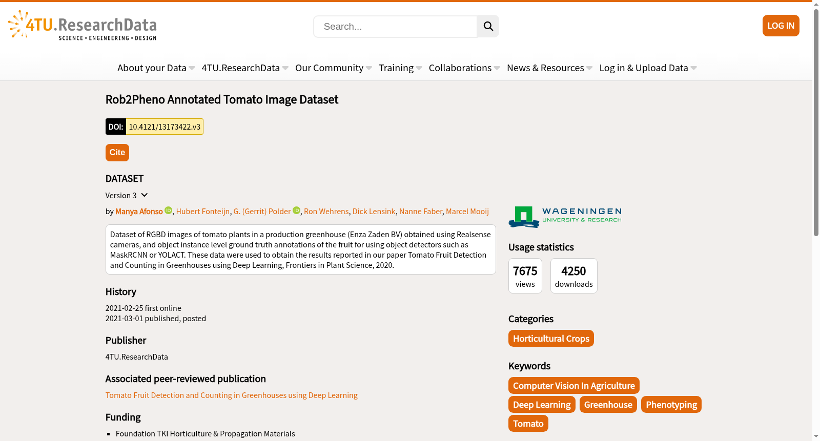 Rob2Pheno Annotated Tomato Image Dataset 数据集图片