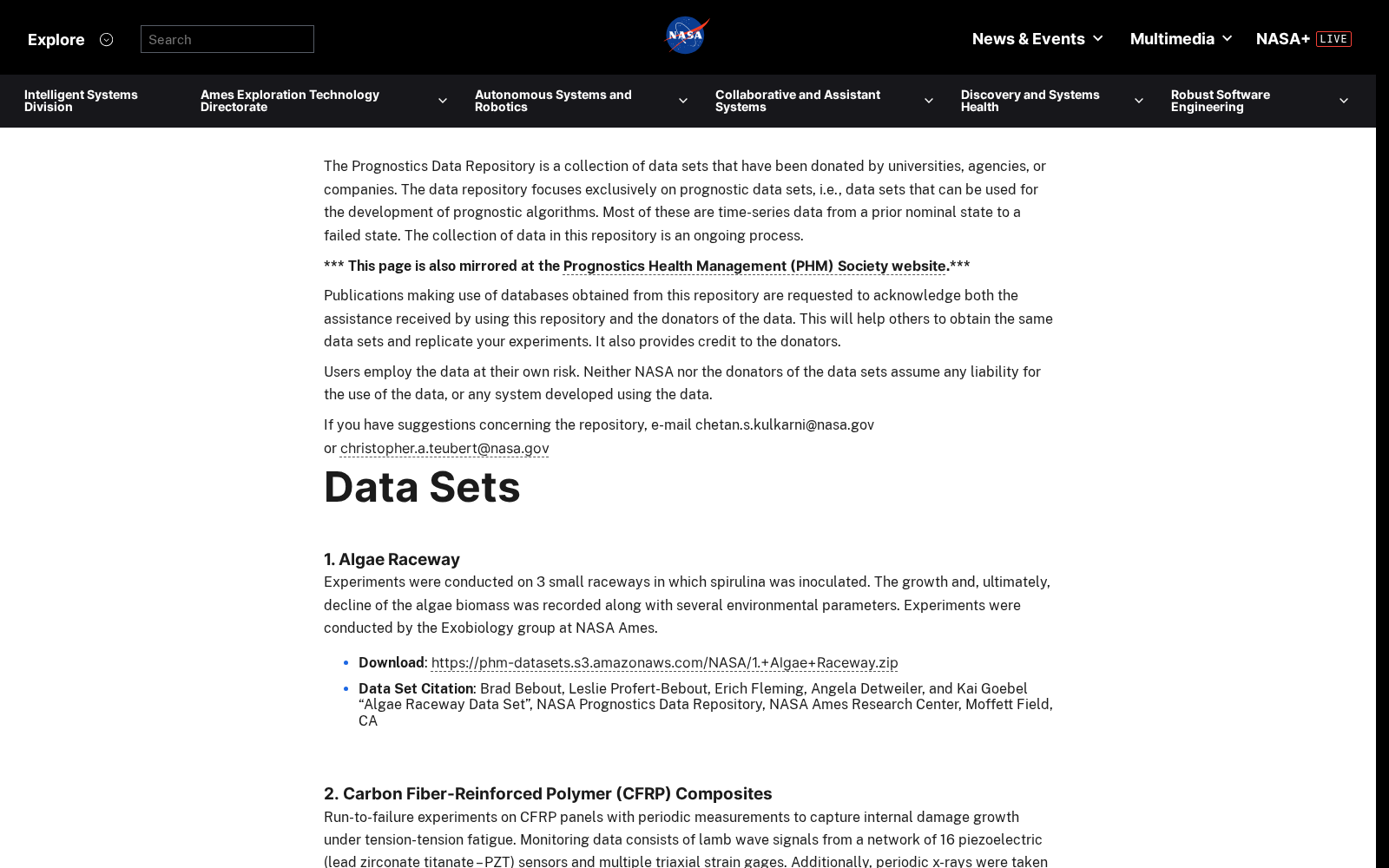 Prognostics Data Repository 数据集图片