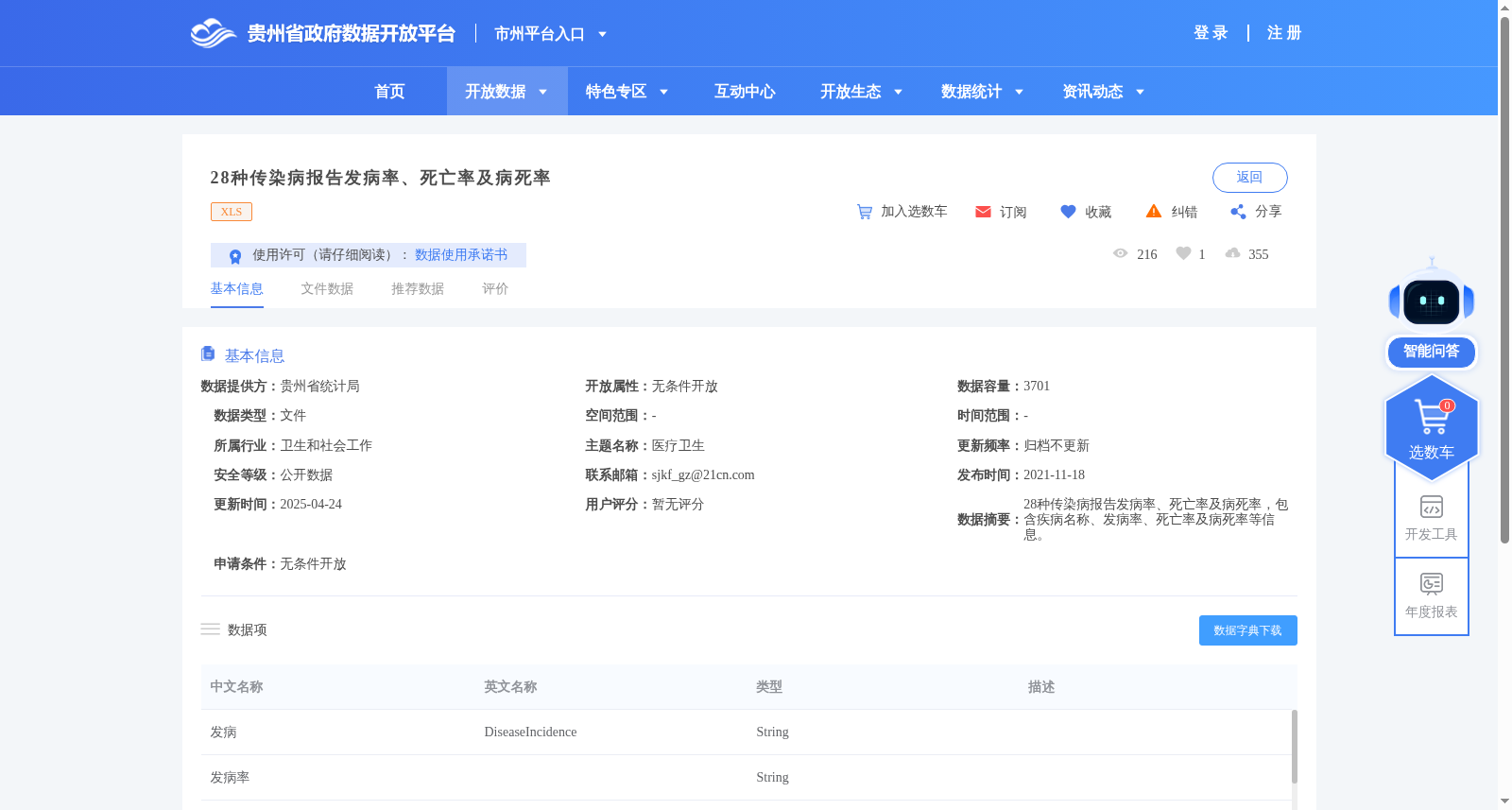 28种传染病报告发病率、死亡率及病死率 数据集图片
