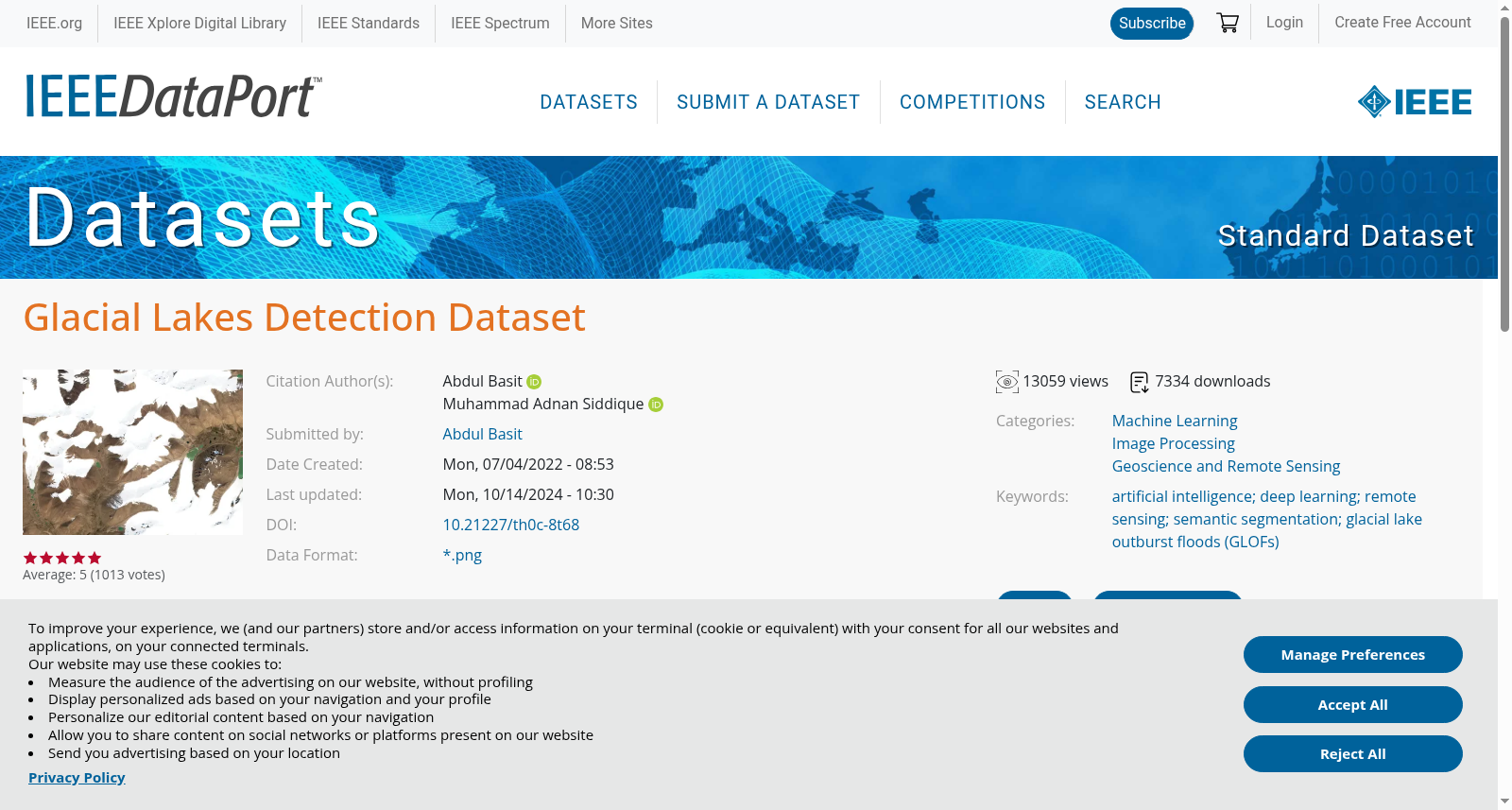 Glacial Lakes Detection Dataset 数据集图片