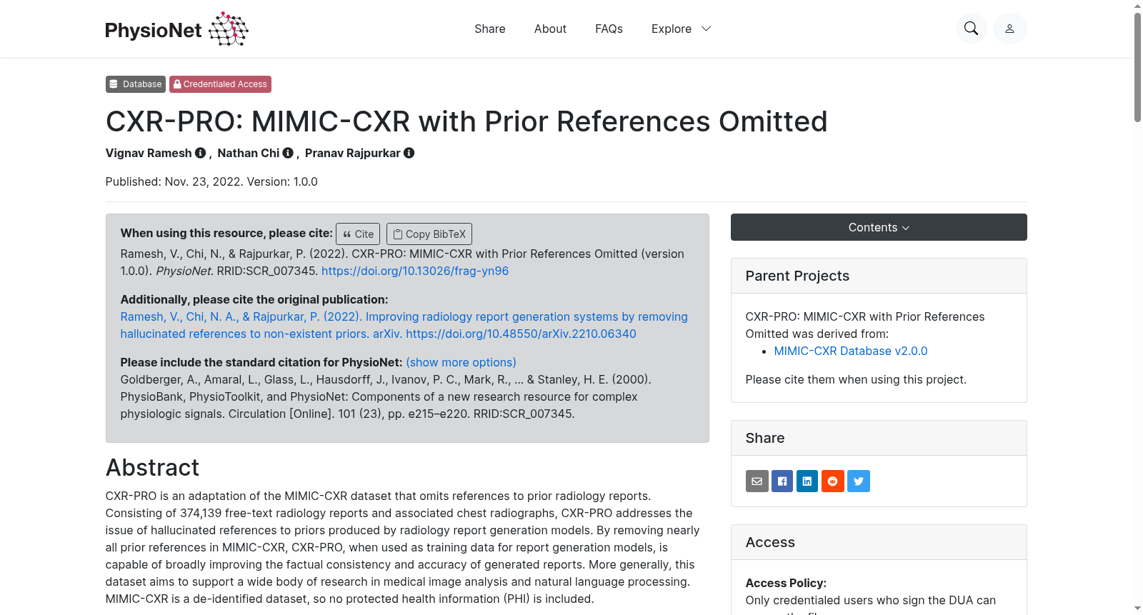 CXR-PRO: MIMIC-CXR with Prior References Omitted 数据集图片