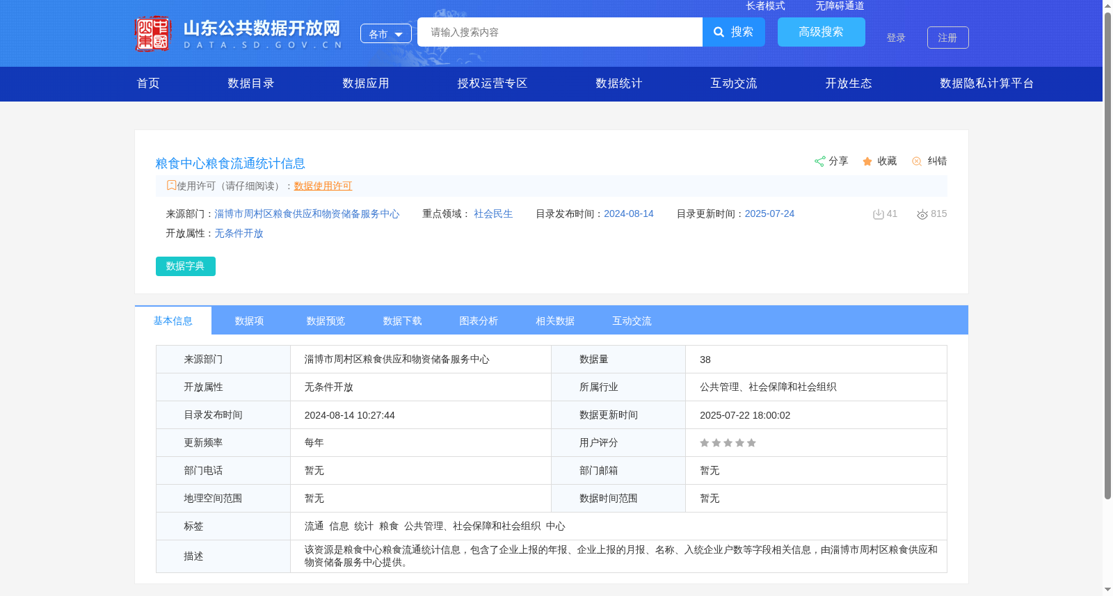 粮食中心粮食流通统计信息 数据集图片