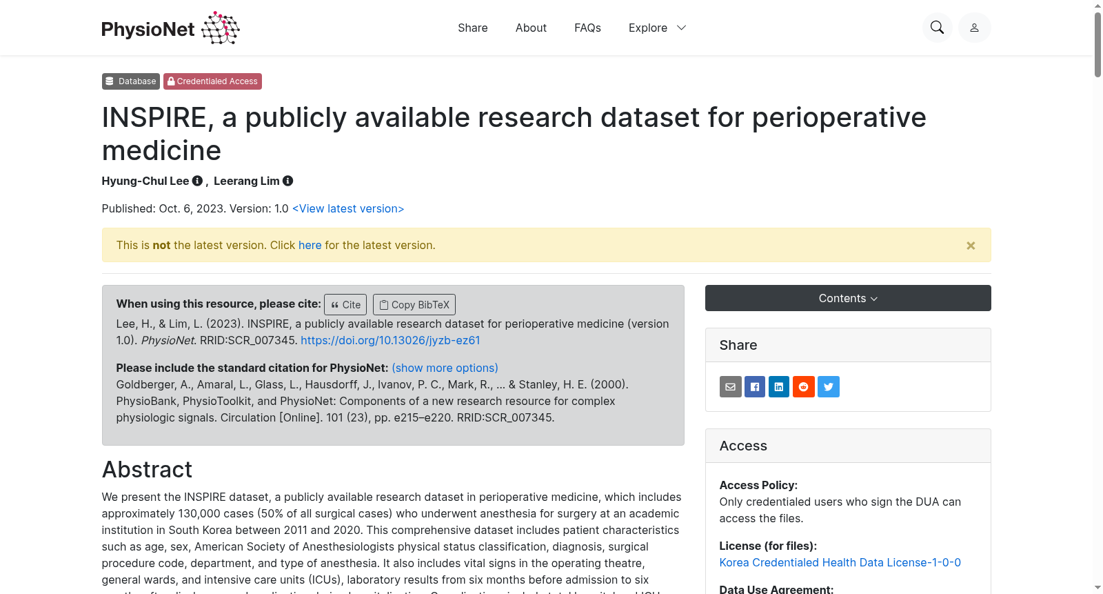 INSPIRE, a publicly available research dataset for perioperative medicine 数据集图片