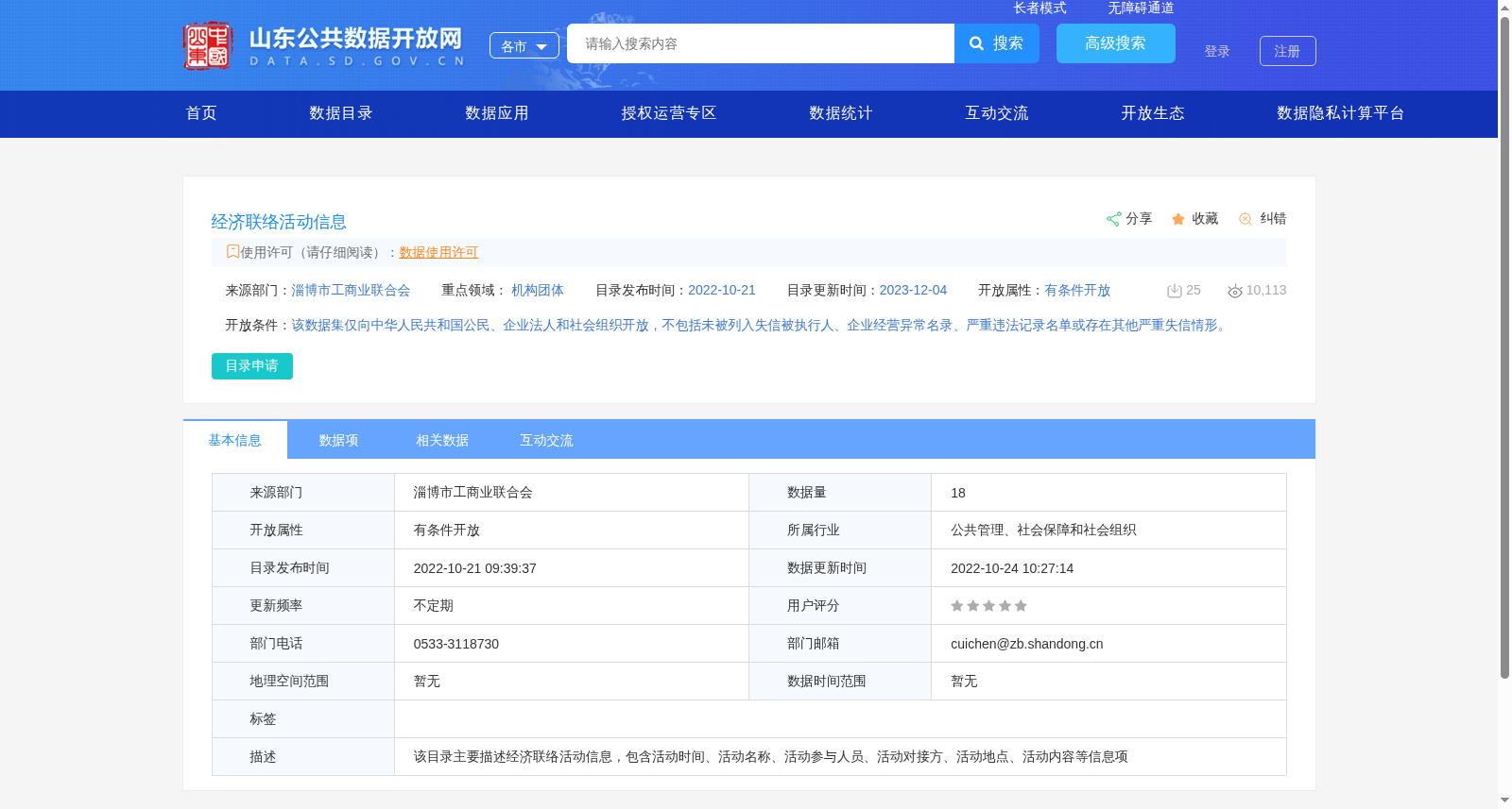 经济联络活动信息 数据集图片