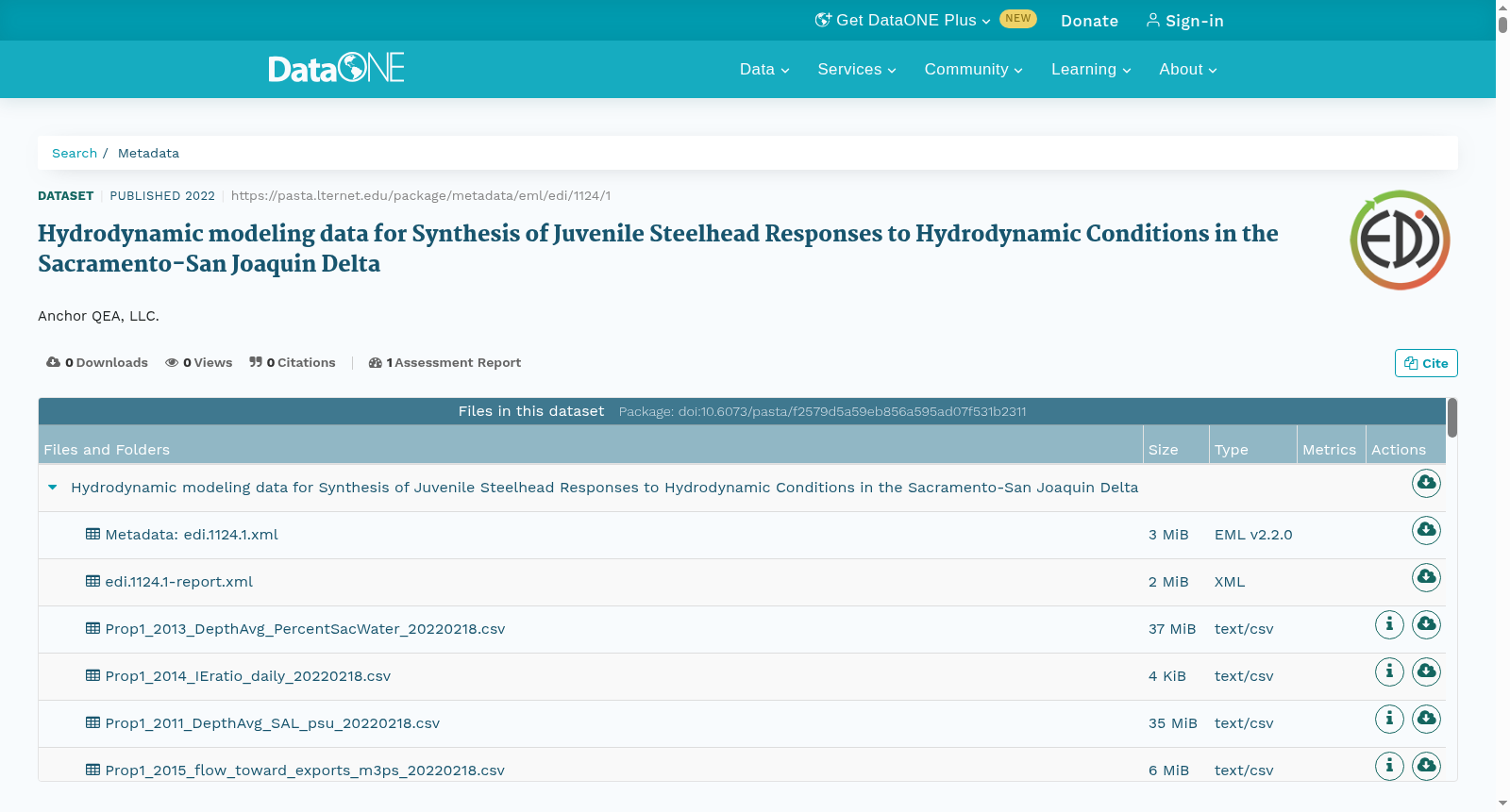 Hydrodynamic modeling data for Synthesis of Juvenile Steelhead Responses to Hydrodynamic Conditions in the Sacramento-San Joaquin Delta 数据集图片
