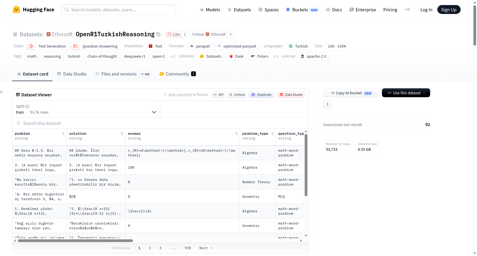 Ethosoft/OpenR1TurkishReasoning 数据集图片