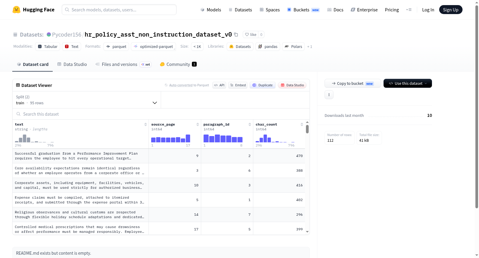 hr_policy_asst_non_instruction_dataset_v0 数据集图片