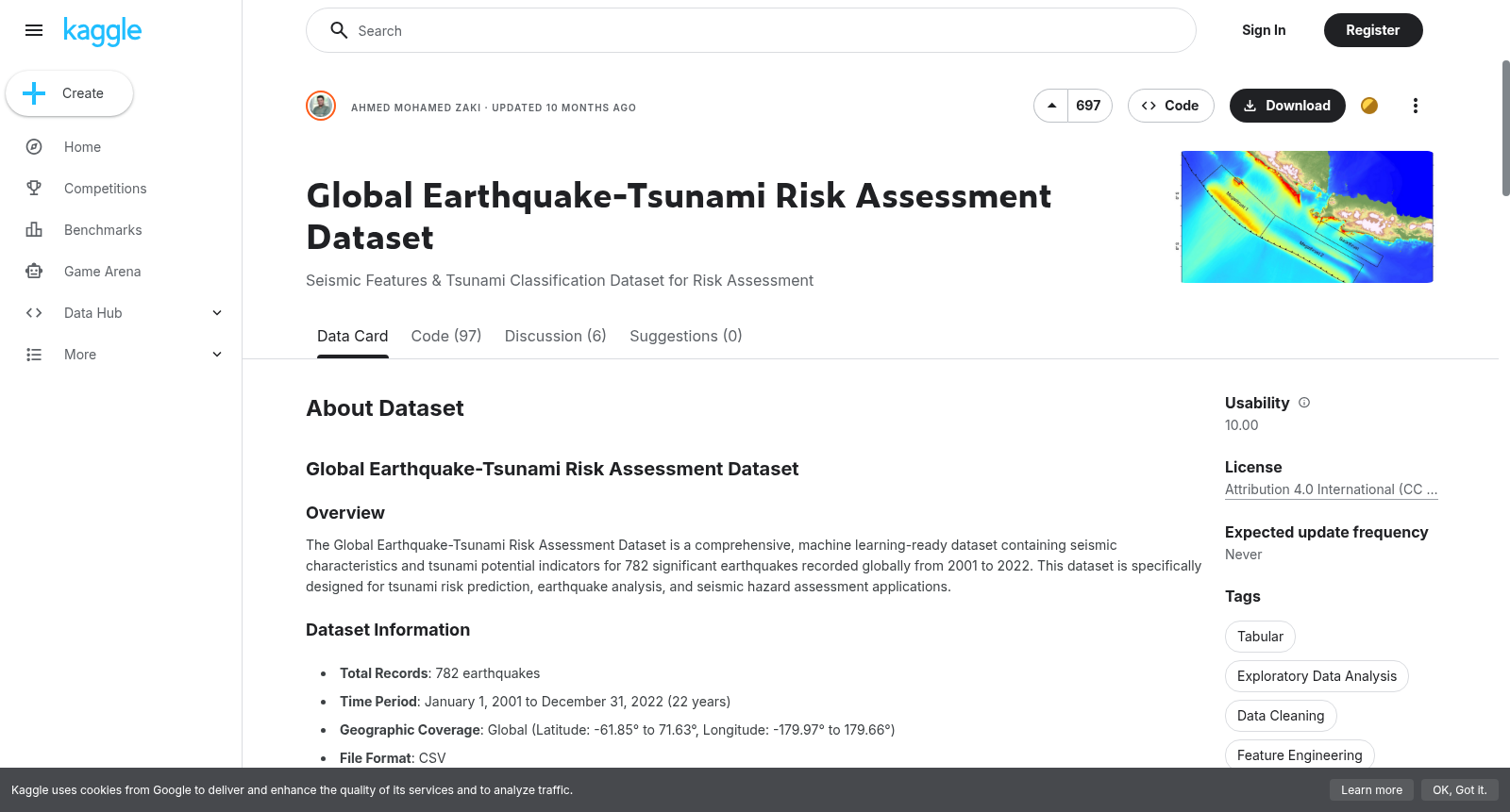 Global Earthquake-Tsunami Risk Assessment Dataset 数据集图片