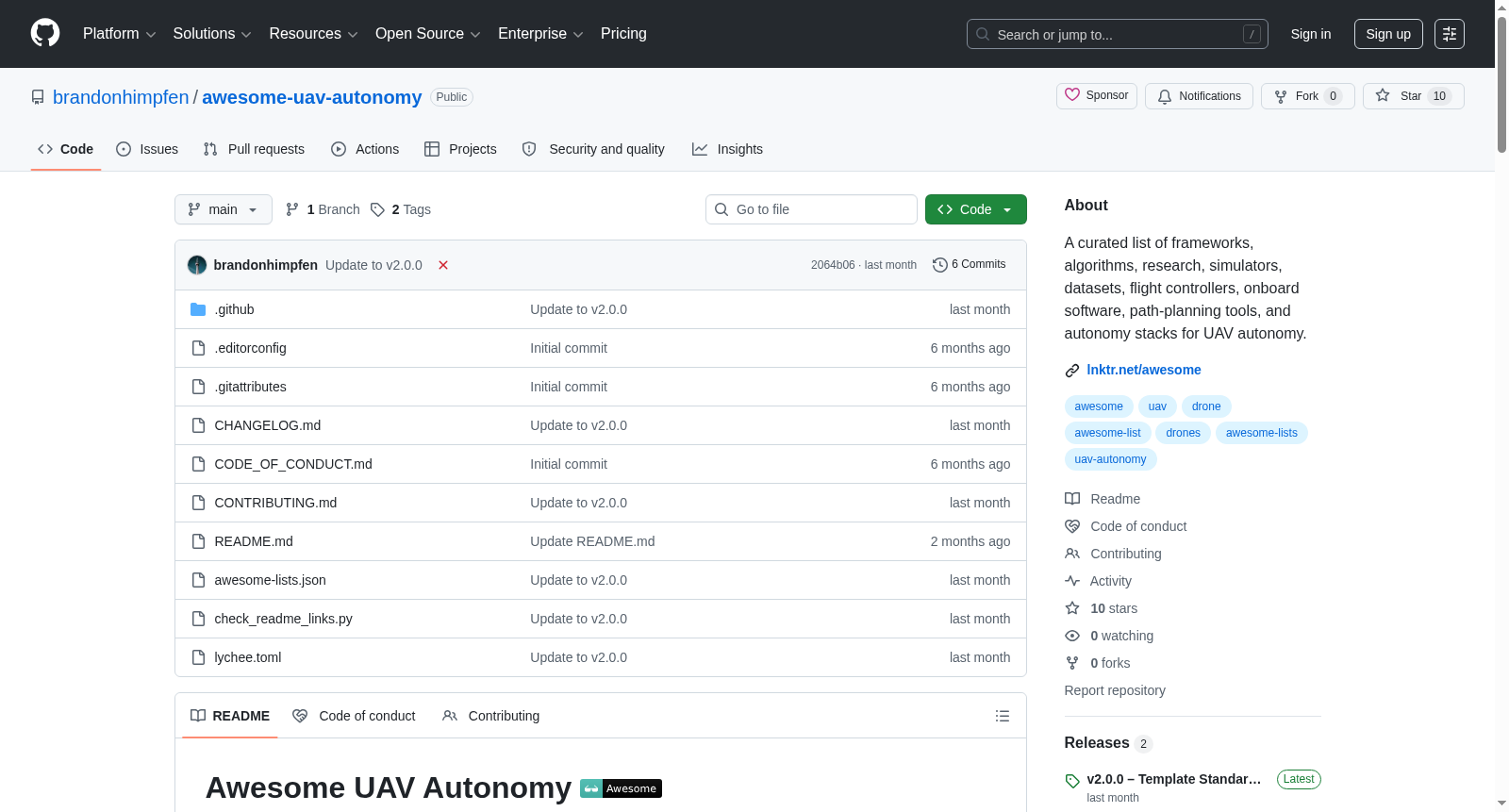 awesome-uav-autonomy 数据集图片
