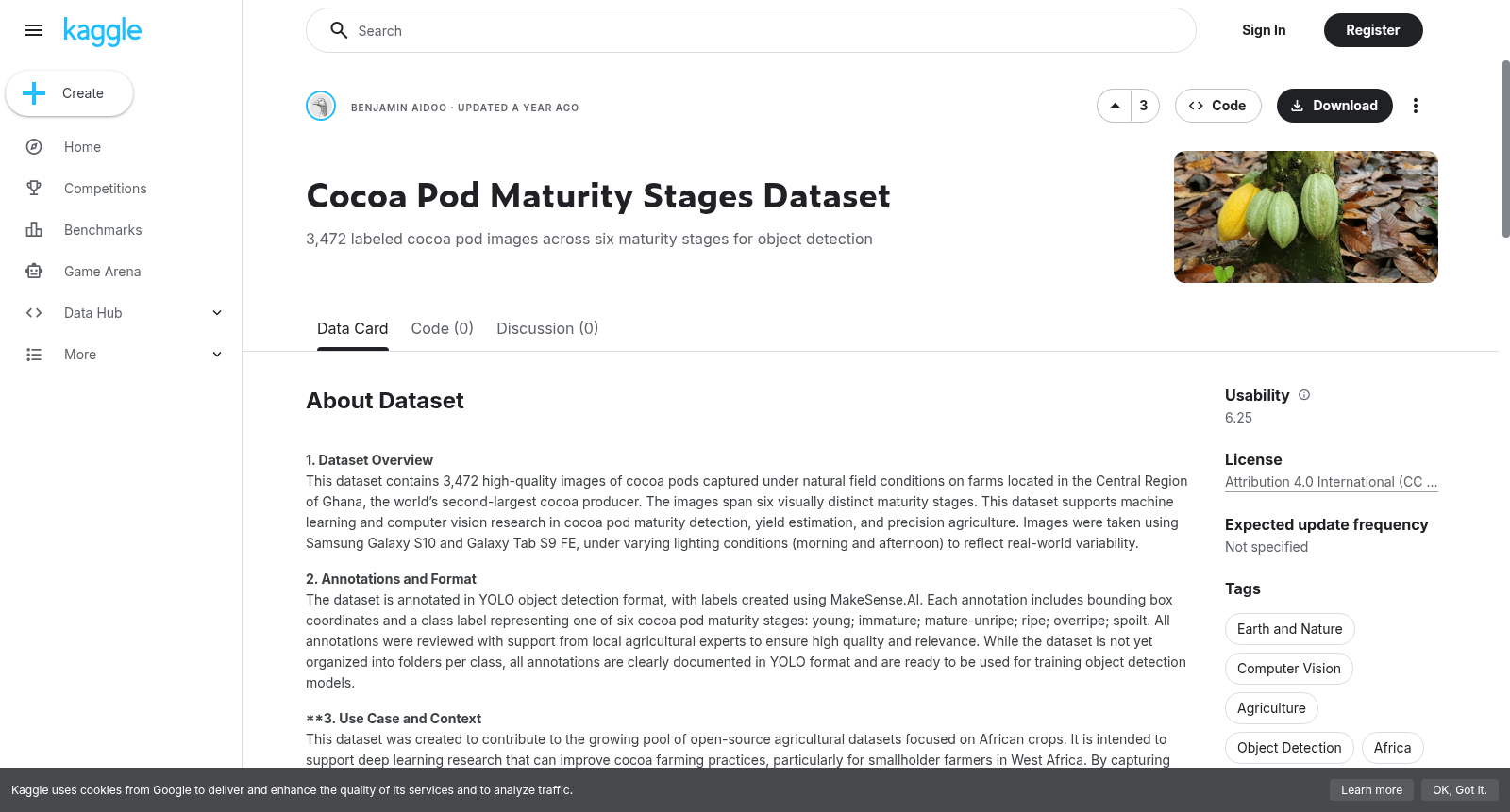 Cocoa Pod Maturity Stages Dataset 数据集图片