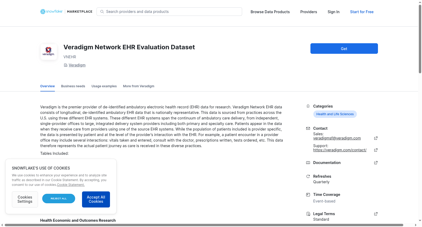 Veradigm Network EHR Evaluation Dataset 数据集图片