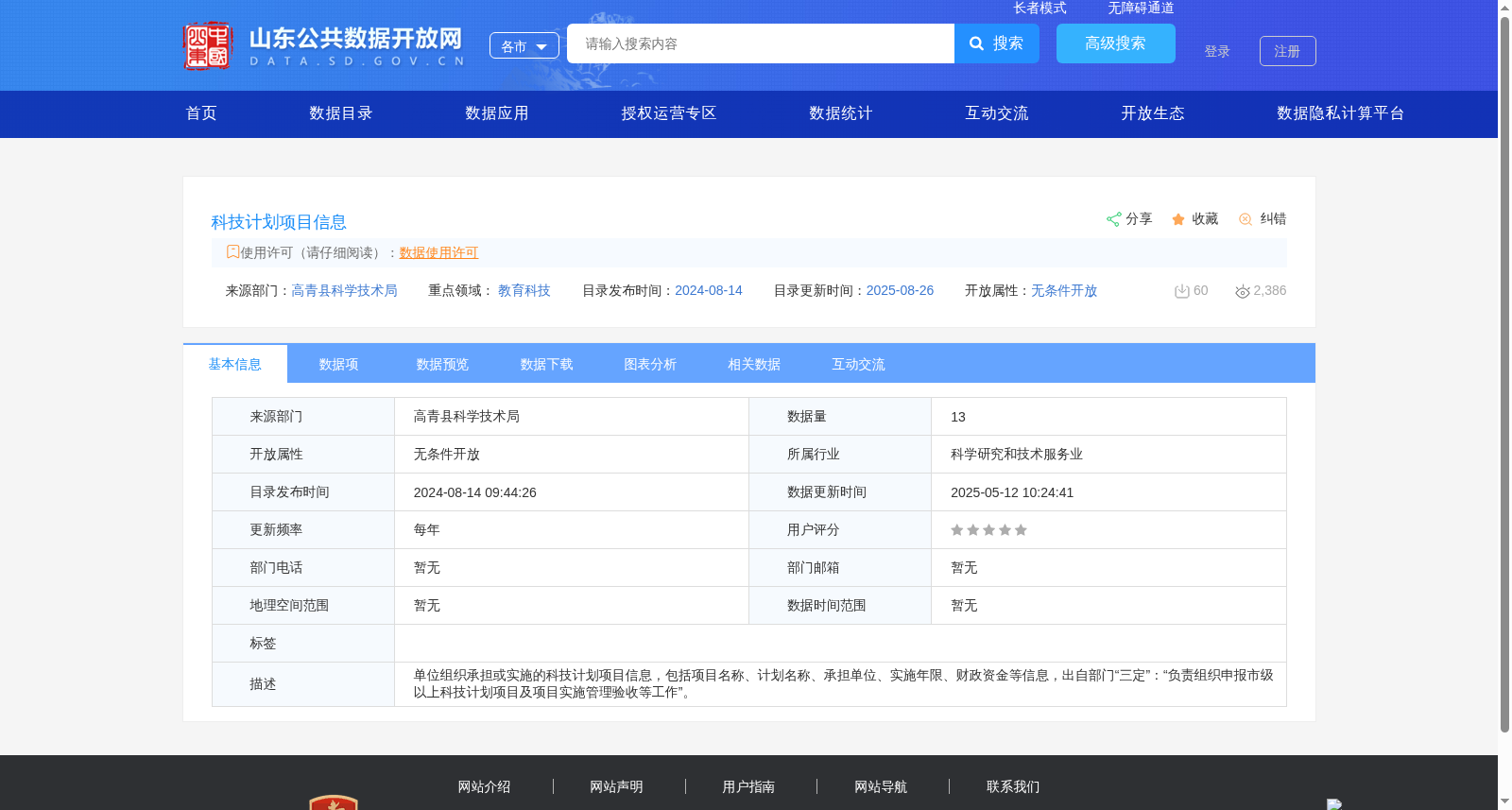 科技计划项目信息 数据集图片
