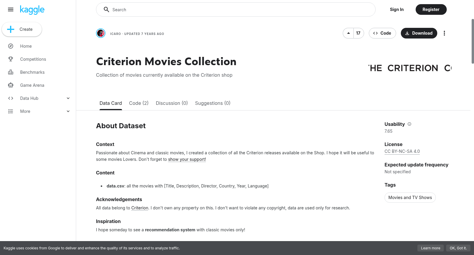 Criterion Movies Collection 数据集图片