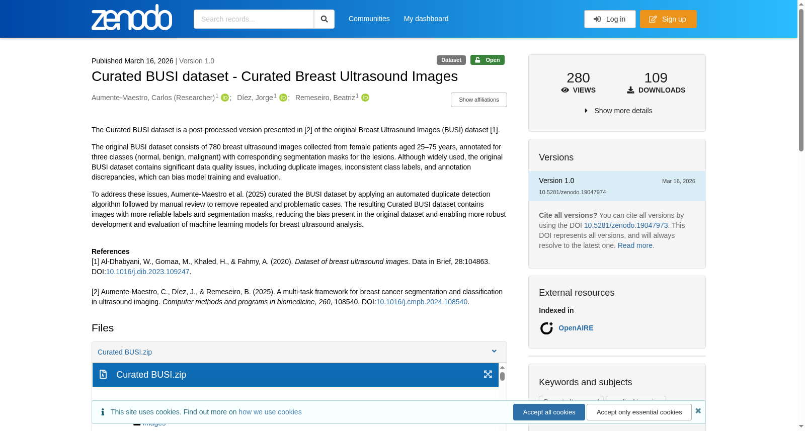 Curated BUSI dataset - Curated Breast Ultrasound Images 数据集图片
