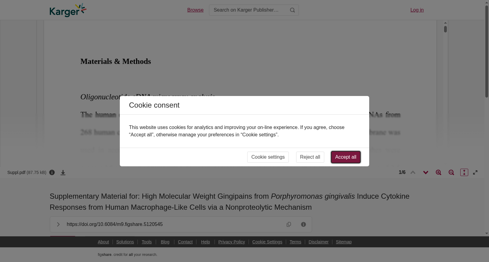 Supplementary Material for: High Molecular Weight Gingipains from <i>Porphyromonas gingivalis</i> Induce Cytokine Responses from Human Macrophage-Like Cells via a Nonproteolytic Mechanism 数据集图片