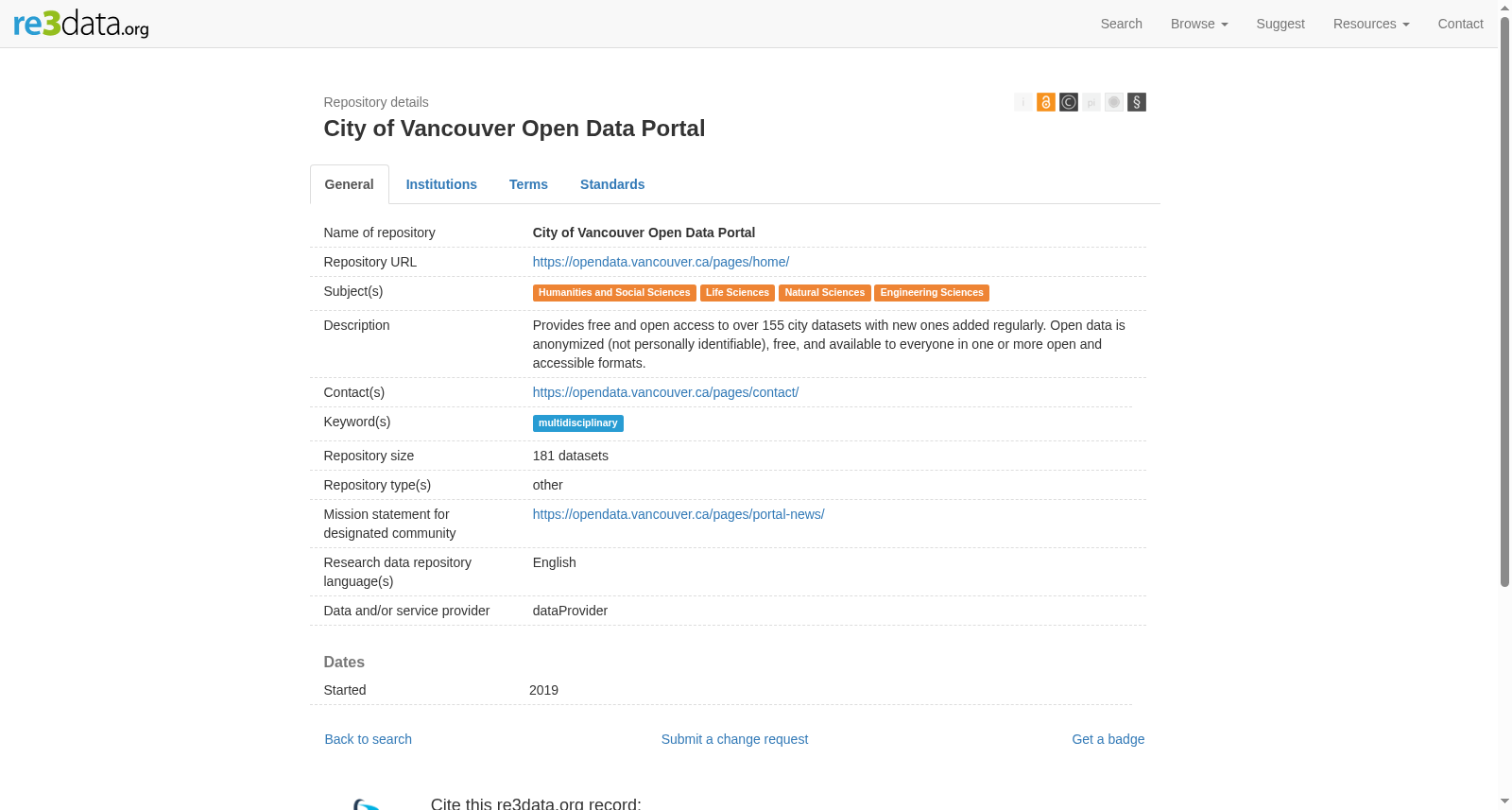 City of Vancouver Open Data Portal 数据集图片