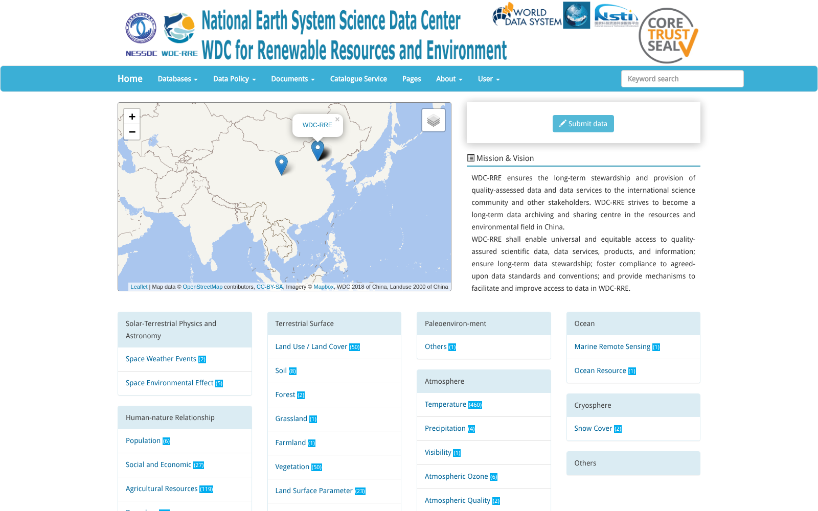 World Data Center for Renewable Resources and Environment 数据集图片