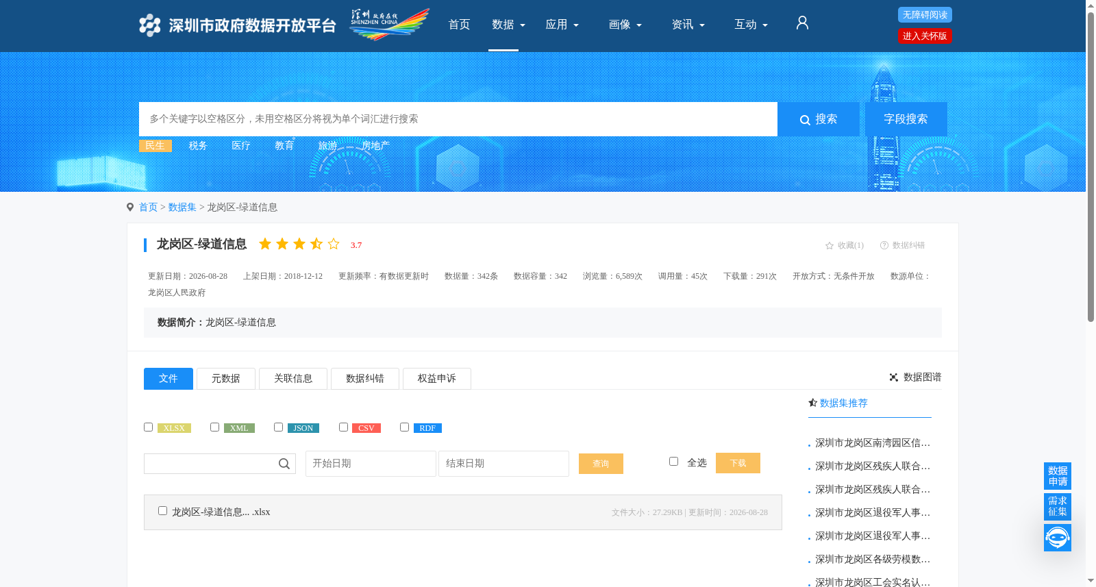 龙岗区-绿道信息 数据集图片