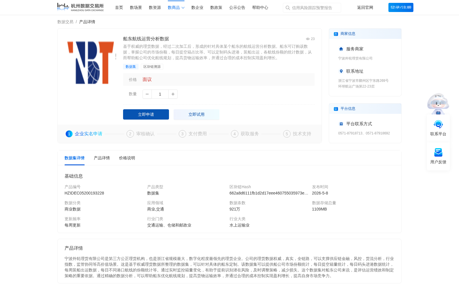 船东航线运营分析数据 数据集图片