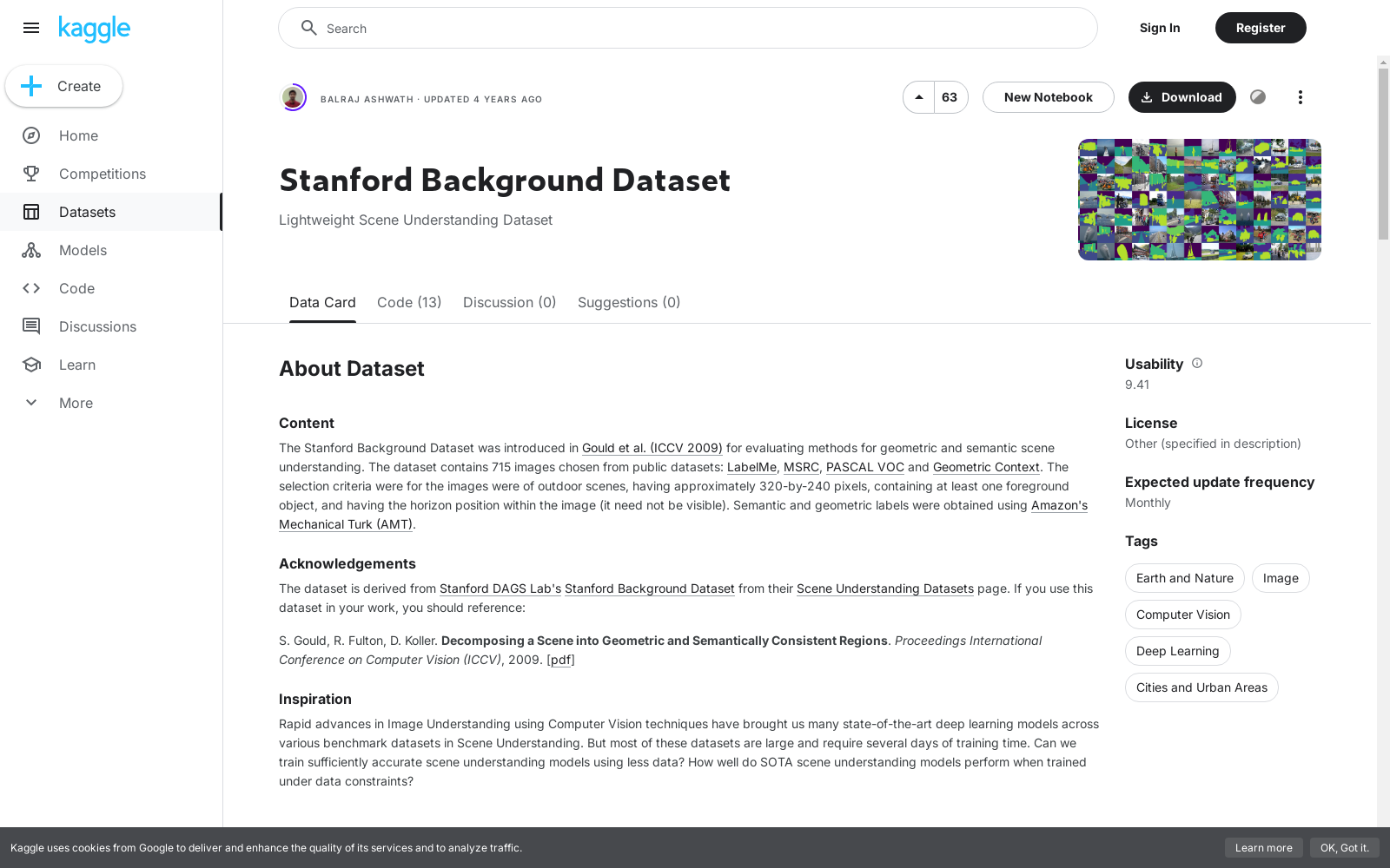 Stanford Background Dataset|场景理解数据集|计算机视觉数据集