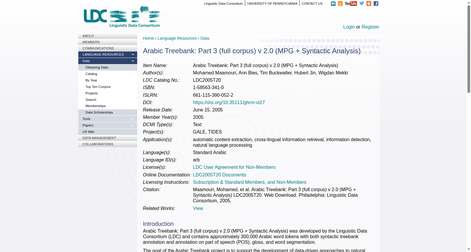 Arabic Treebank: Part 3 (full corpus) v 2.0 (MPG + Syntactic Analysis) 数据集图片