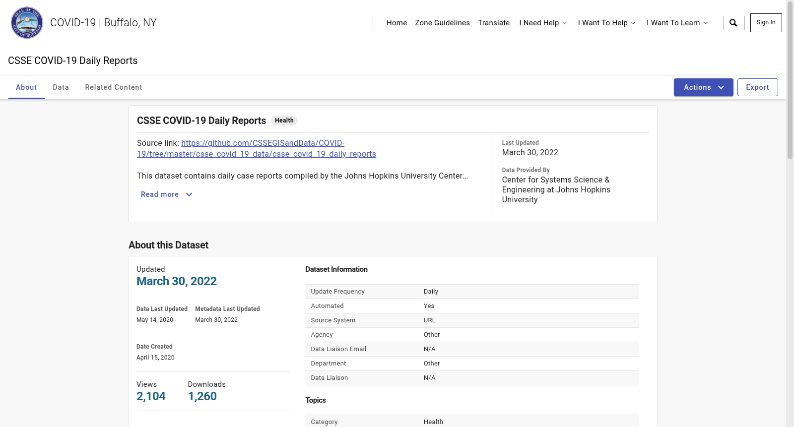 CSSE COVID-19 Daily Reports 数据集图片