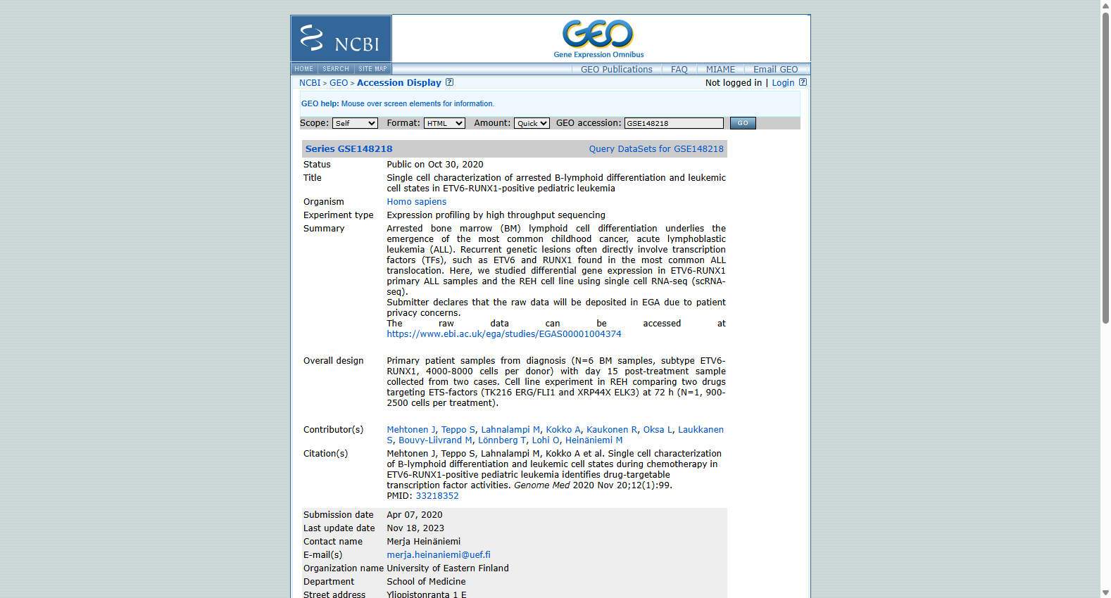 Single-cell RNA-seq of Merkel Cell Carcinoma undergoing Immunotherapy