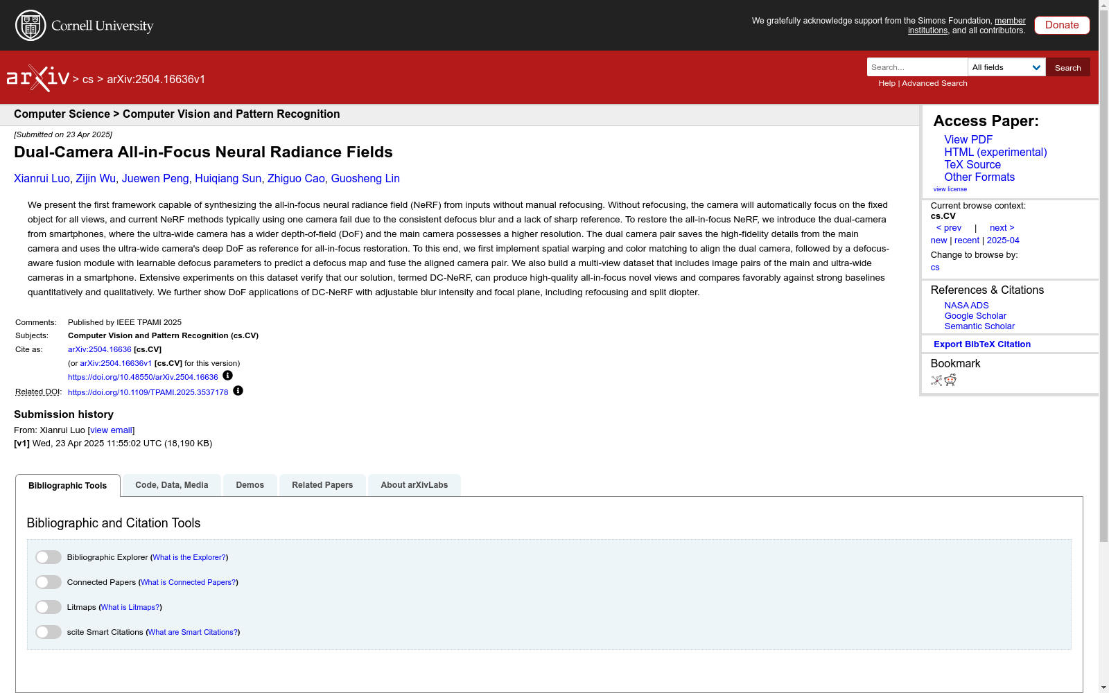 dual-camera dataset|计算机视觉数据集|图像处理数据集