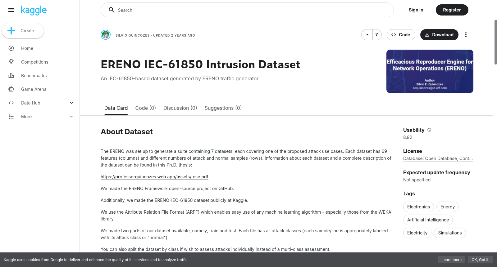 ERENO IEC-61850 Intrusion Dataset 数据集图片