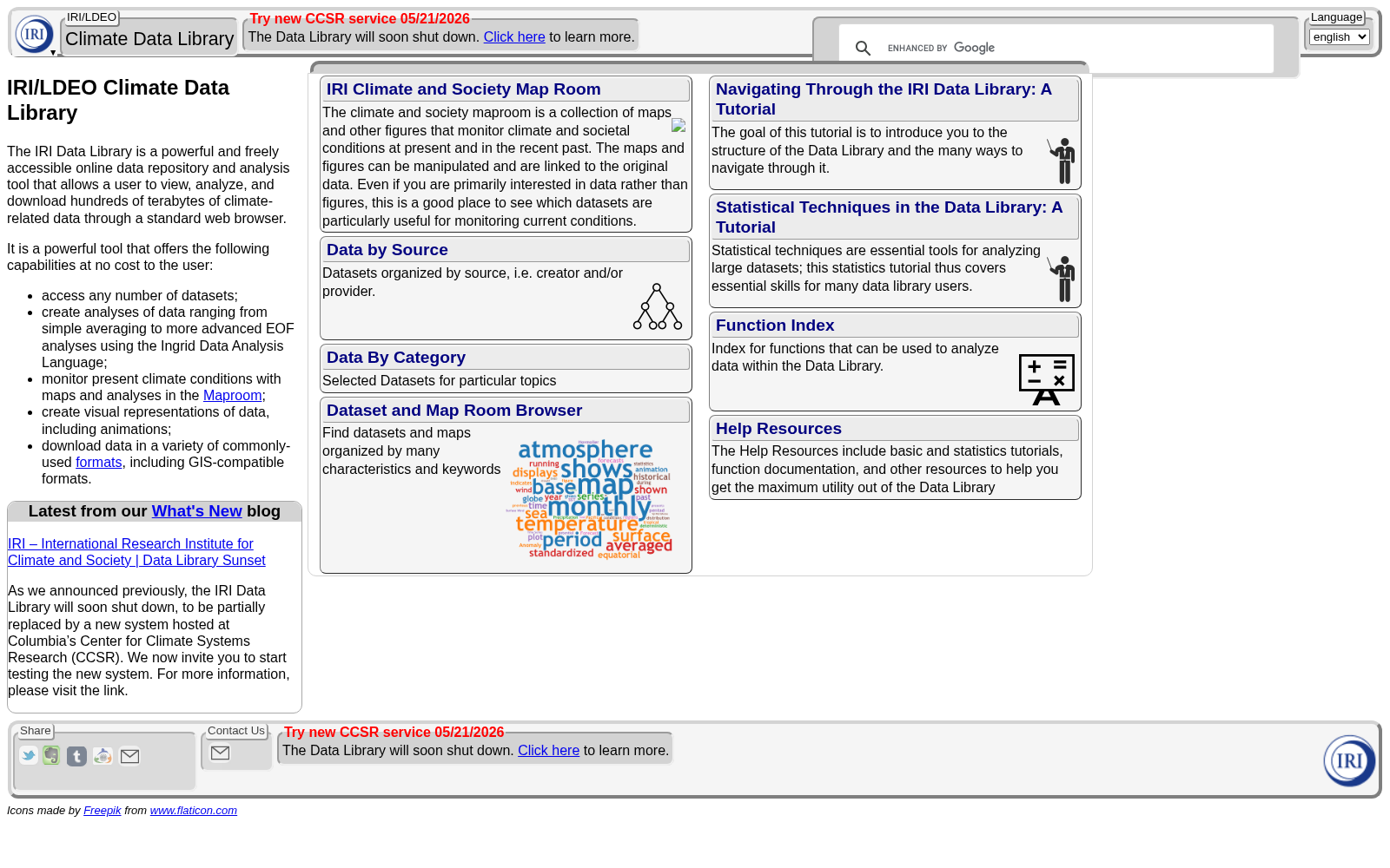 IRI/LDEO Climate Data Library 数据集图片