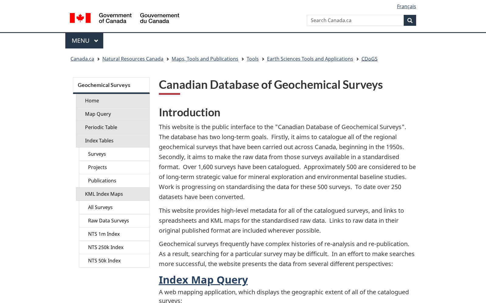 Canadian Database of Geochemical Surveys 数据集图片