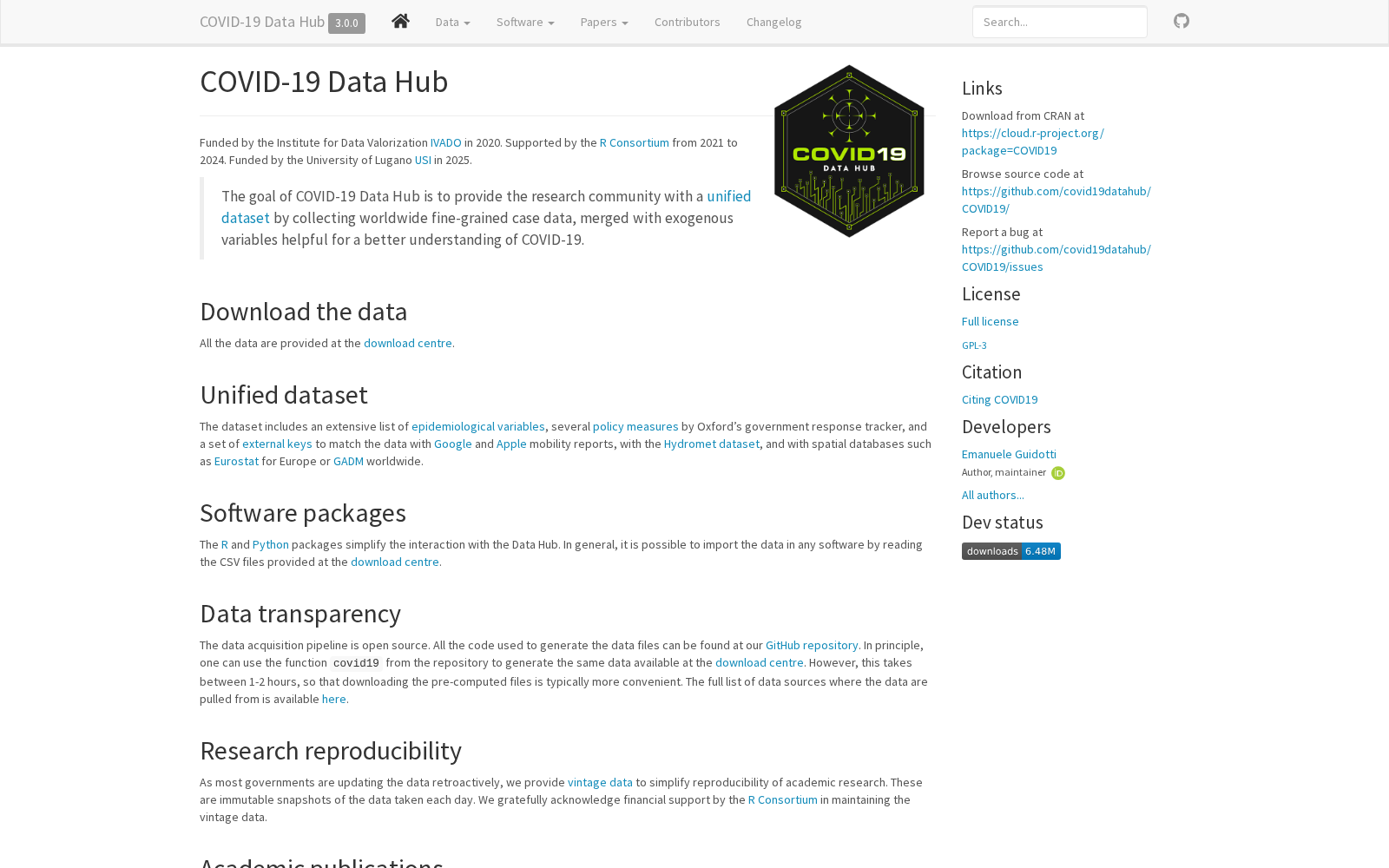 COVID-19 Data Hub 数据集图片