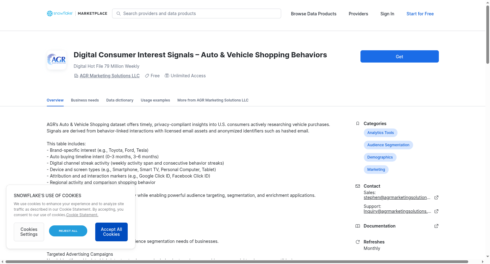 Digital Consumer Interest Signals – Auto & Vehicle Shopping Behaviors 数据集图片