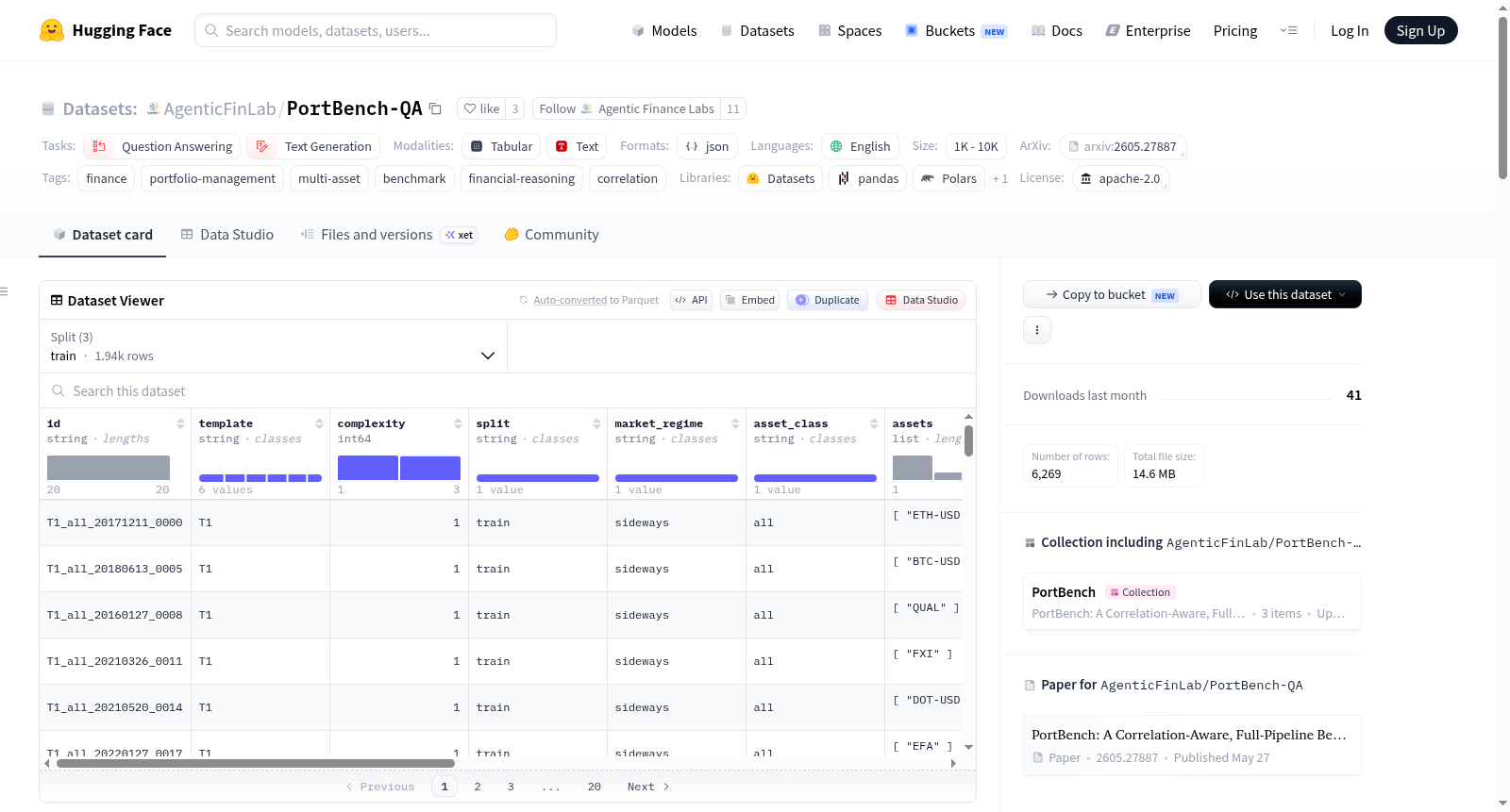 AgenticFinLab/PortBench-QA 数据集图片