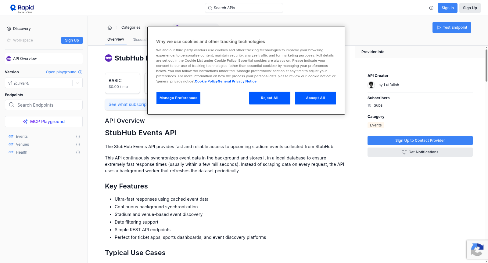 StubHub Events API 数据集图片