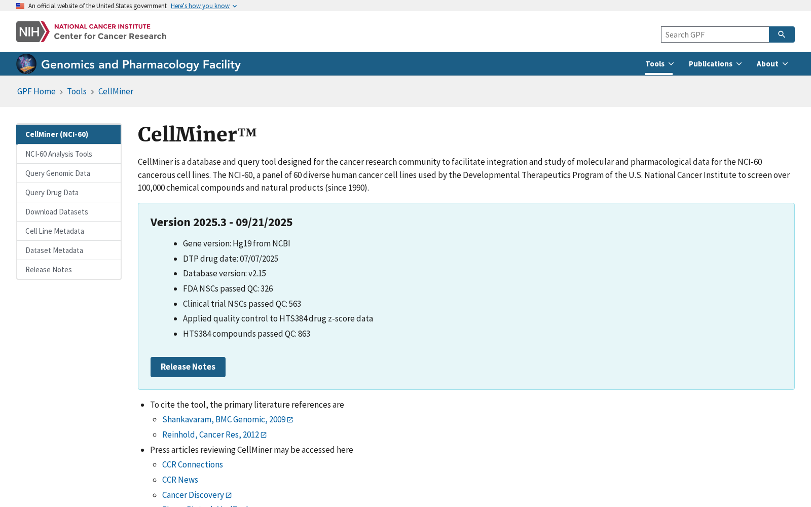 CellMiner 数据集图片