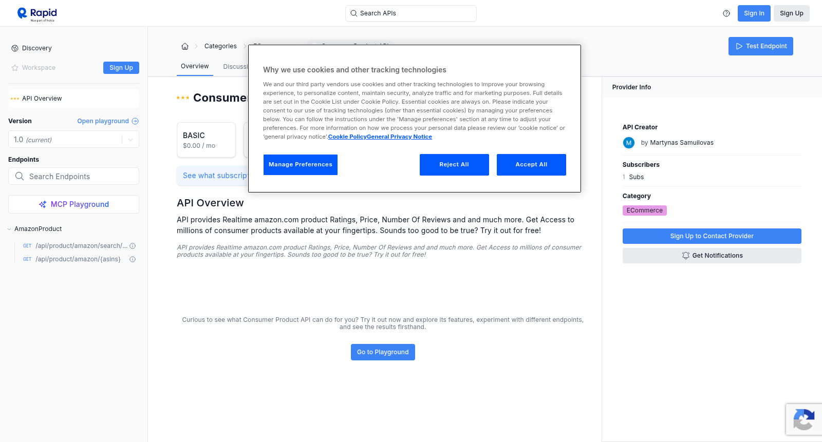 Consumer Product API 数据集图片