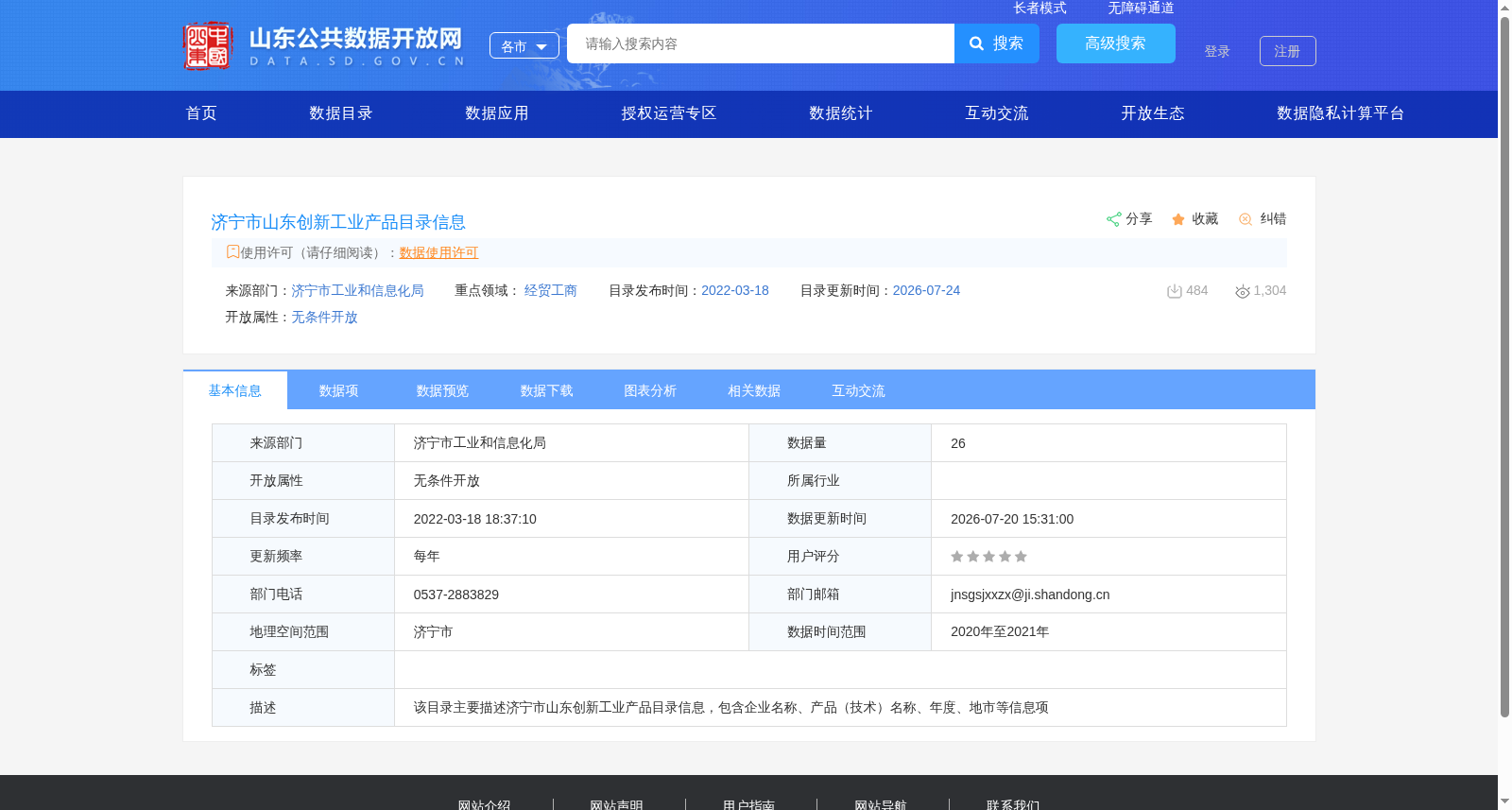 济宁市山东创新工业产品目录信息 数据集图片