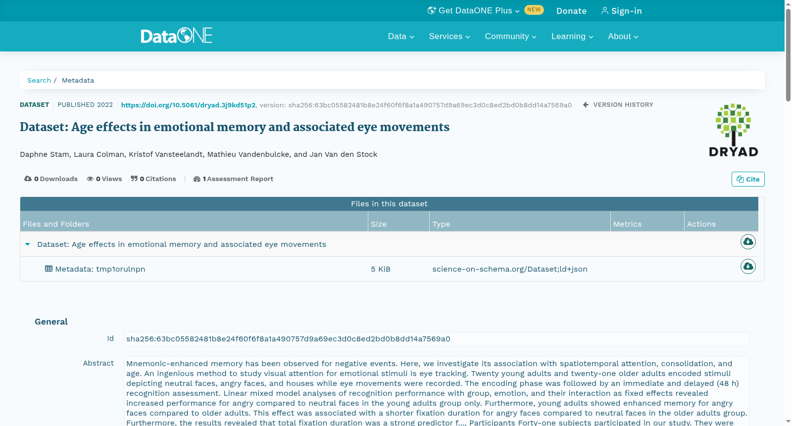 Dataset: Age effects in emotional memory and associated eye movements 数据集图片