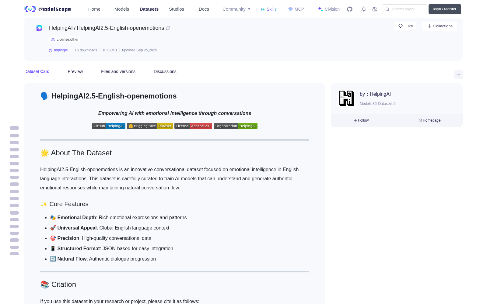 HelpingAI2.5-English-openemotions 数据集图片