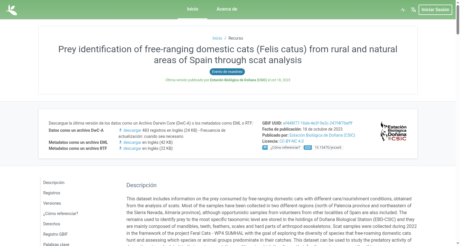 Prey identification of free-ranging domestic cats (Felis catus) from rural and natural areas of Spain through scat analysis 数据集图片