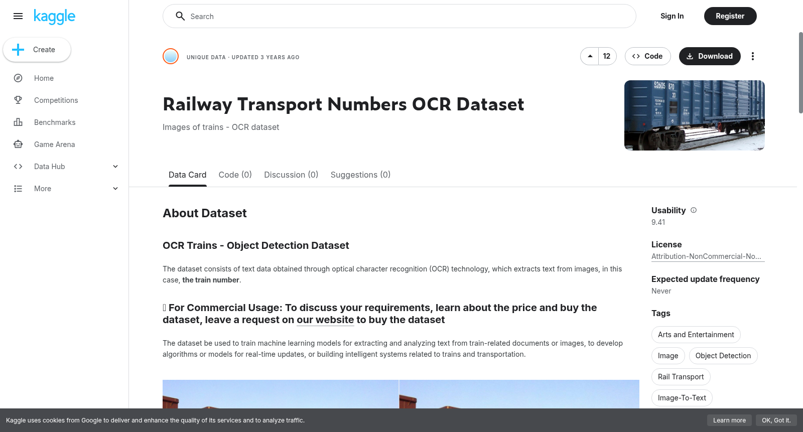 Railway Transport Numbers OCR Dataset 数据集图片