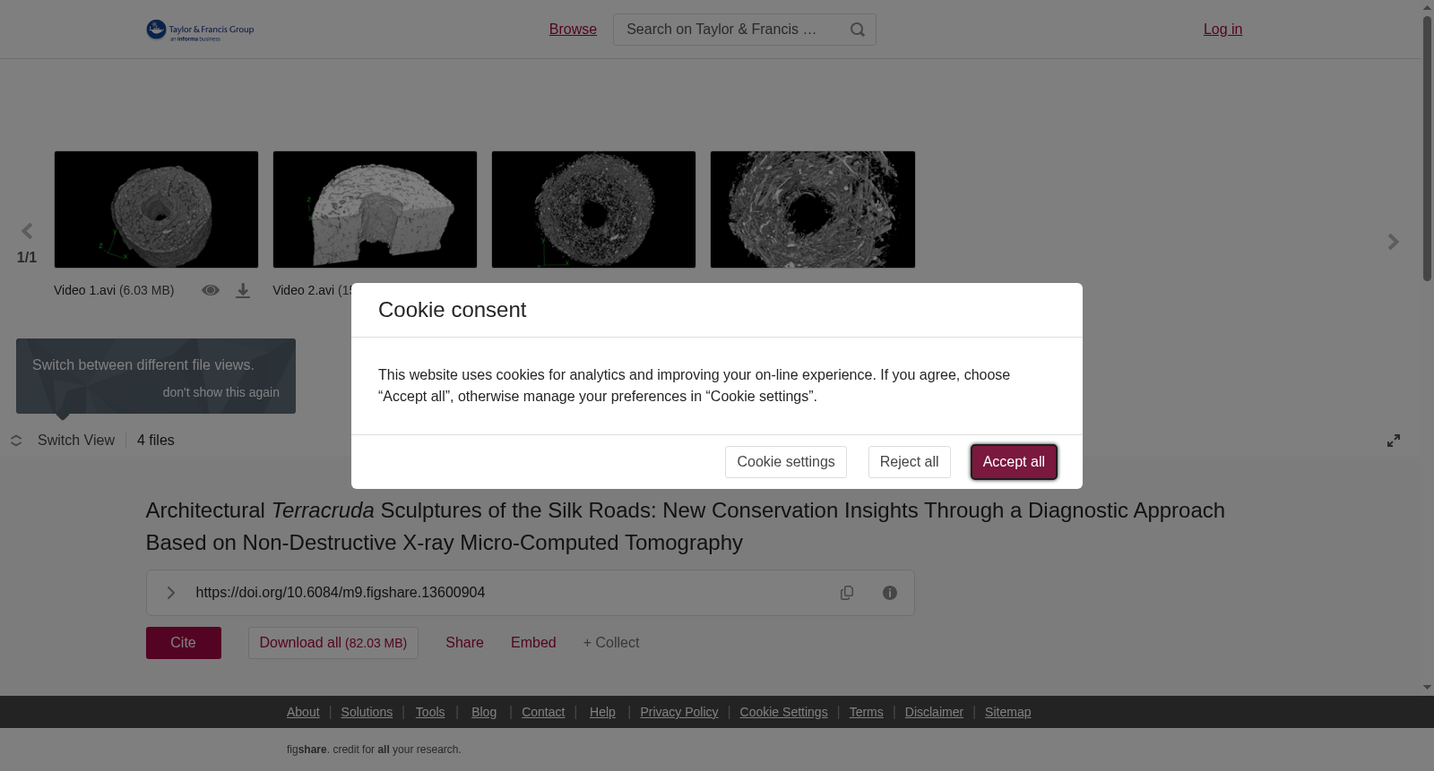 Architectural <i>Terracruda</i> Sculptures of the Silk Roads: New Conservation Insights Through a Diagnostic Approach Based on Non-Destructive X-ray Micro-Computed Tomography 数据集图片