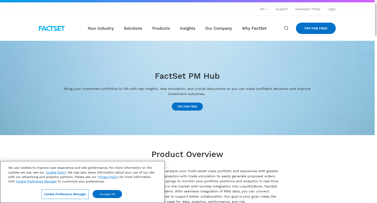 FactSet PM Hub 数据集图片