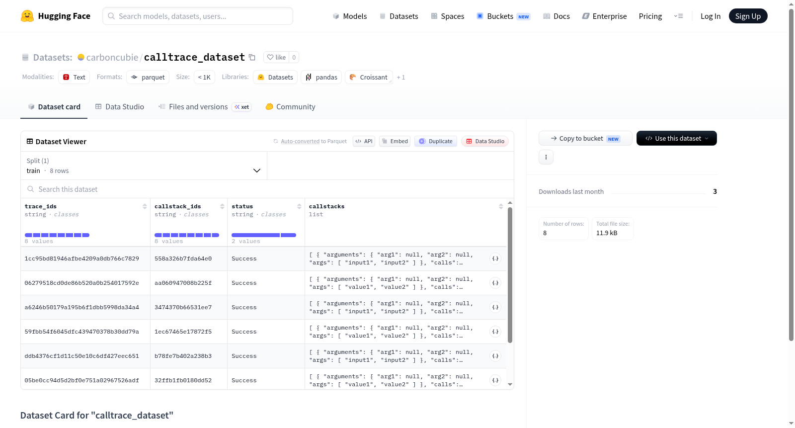 carboncubie/calltrace_dataset 数据集图片