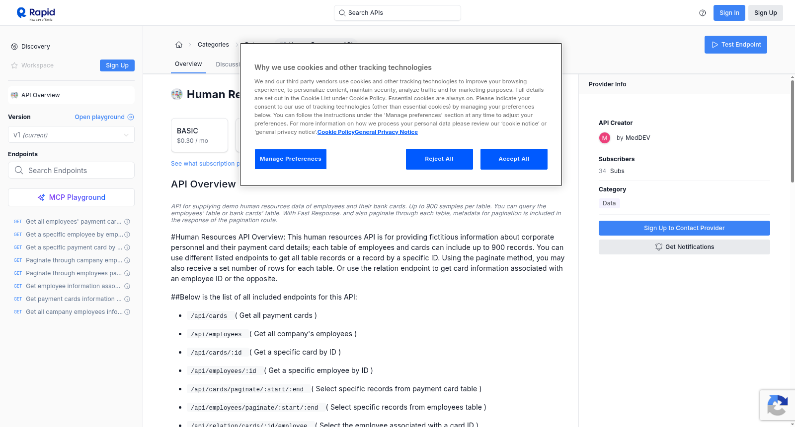 Human Resources API 数据集图片