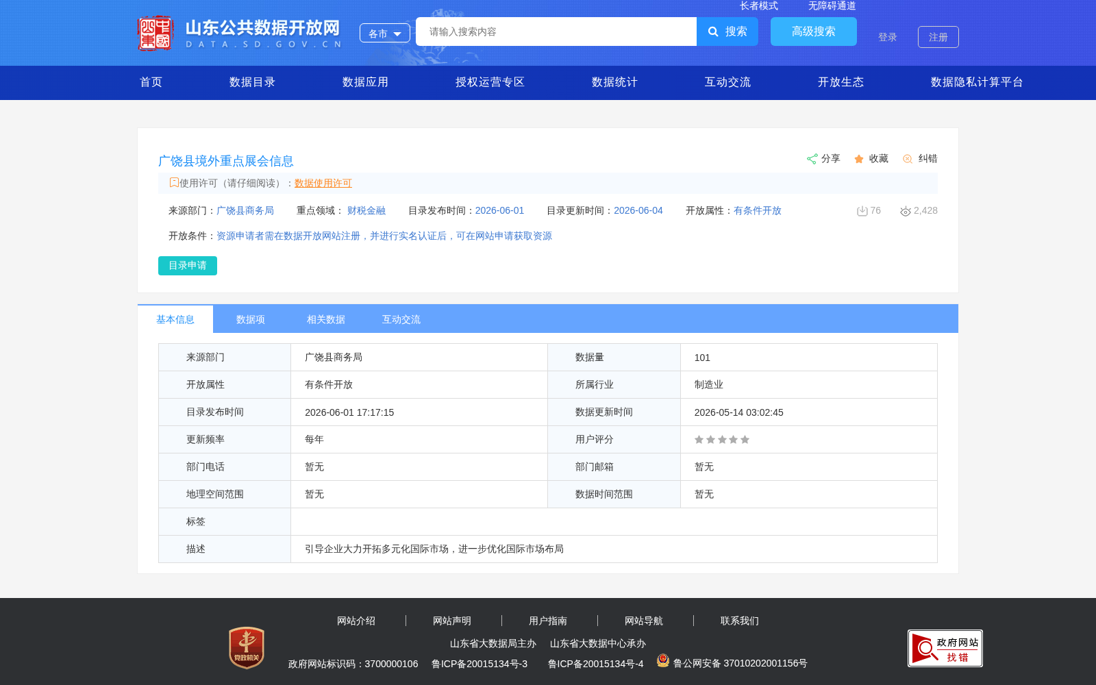 广饶县境外重点展会信息 数据集图片