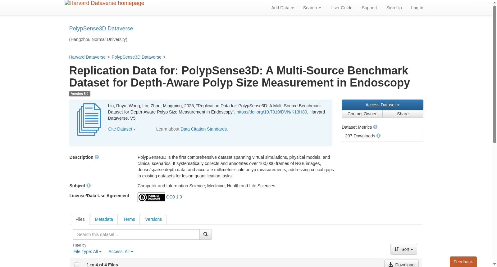 Replication Data for: PolypSense3D: A Multi-Source Benchmark Dataset for Depth-Aware Polyp Size Measurement in Endoscopy 数据集图片