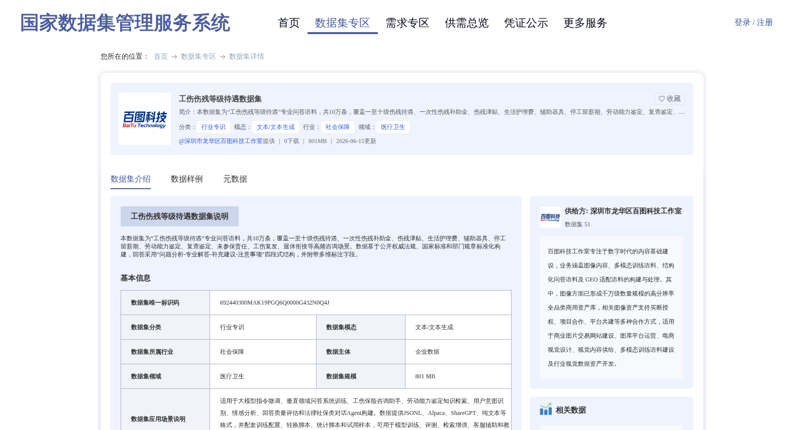 工伤伤残等级待遇数据集 数据集图片